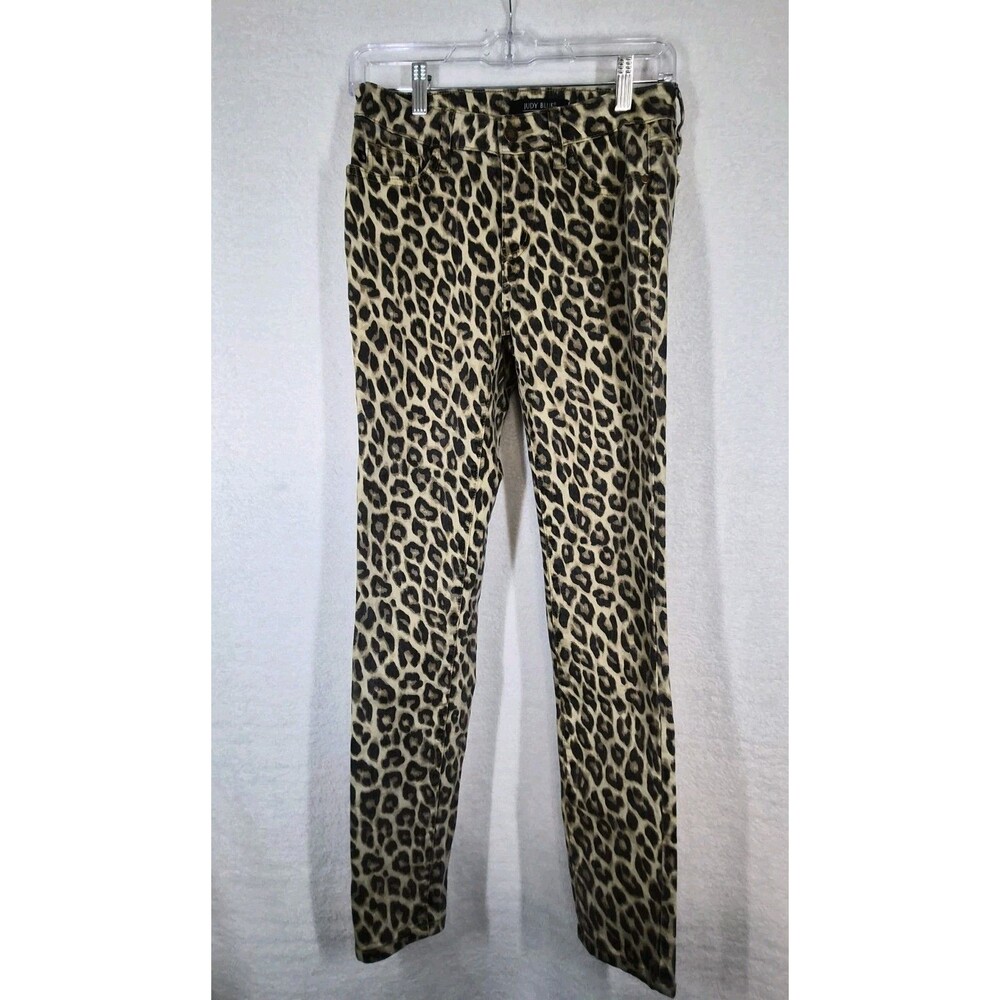Judy Blue Women's Skinny Jeans Animal Print Beige Black Medium Wash Stretch
